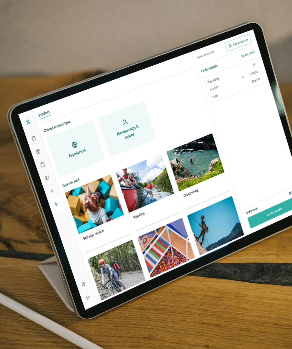 The online dashboard on Beyonk's activity booking system